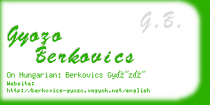 gyozo berkovics business card